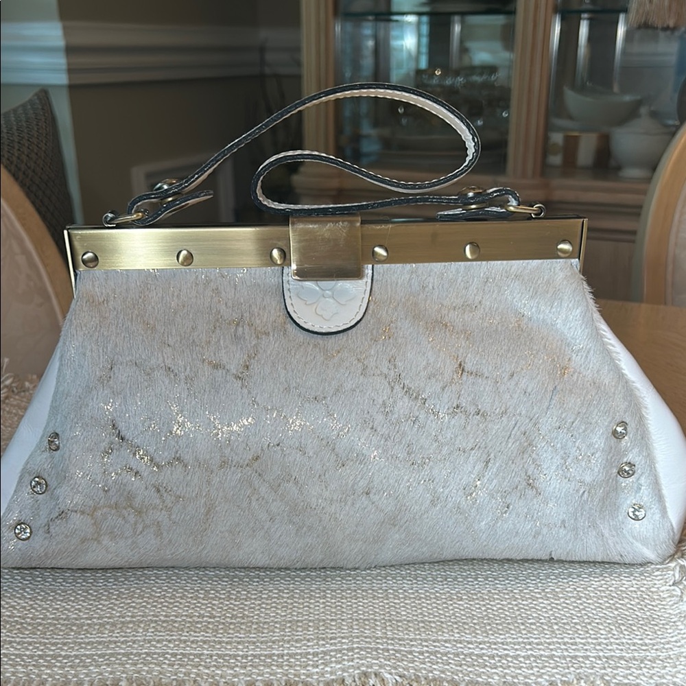 Patricia Nash Calf Fur/Leather Purse
